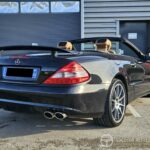 Mercedes SL 500 R230 – vue trois-quarts arrière décapotée