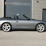 Porsche 911 type 996 Carrera 2 Cabriolet 3.6 320 ch — profil décapoté