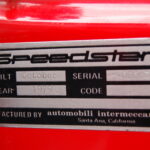Intermeccanica 356 Speedster 1958 Replica — plaque Intermeccanica