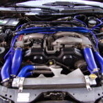 Nissan 300ZX Z32 Twin Turbo — préparation DGM 375 ch — compartiment moteur