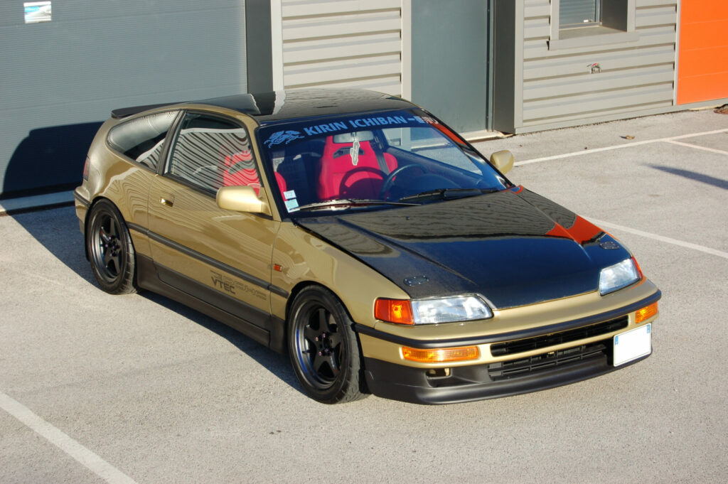 Honda Civic CRX EE8 — Swap B18C6 Integra Type R — vue trois-quarts avant