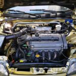 Honda Civic CRX EE8 — Swap B18C6 Integra Type R — compartiment moteur B18C6