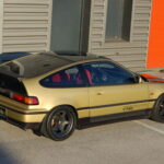 Honda Civic CRX EE8 — Swap B18C6 Integra Type R — vue trois-quarts arrière opposée