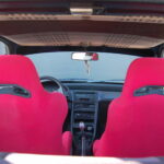 Honda Civic CRX EE8 — Swap B18C6 Integra Type R — sièges avant, vue arrière