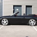 Porsche 911 type 996 Carrera 2 Cabriolet 3.4 Tiptronic S — profil opposé décapoté