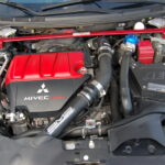 Mitsubishi Lancer Evolution X MR TC-SST — préparation 400 ch — compartiment moteur, vue complémentaire