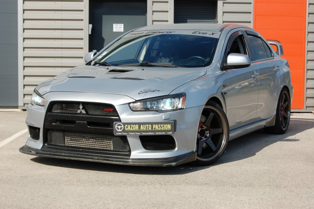 Mitsubishi Lancer Evolution X MR TC-SST — préparation 400 ch — vue trois-quarts avant