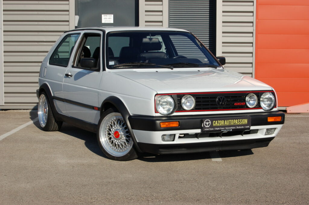 Volkswagen Golf 2 GTI G60 — Préparation SCHRICK 210 ch — vue trois-quarts avant